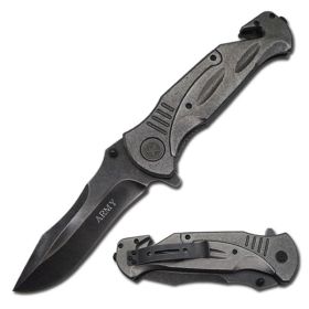 10.5" Large Military Tactical Rescue Spring Assisted Pocket Knife