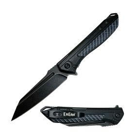 7.75" Tactical Carbon Fiber Spring Assisted Wharncliffe Blade Pocket Knife