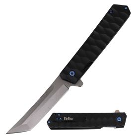 440C Titanium Grey Finish Steel Tanto Blade Spring Assist Pocket EDC Knife