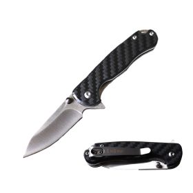5.5" Ball Bearing 8CR13 Blade Carbon Fiber Handle Pocket Knife