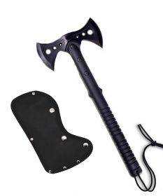 Black Tactical Axe Double Blade Head Tomahawk Hatchet Throwing Knife Blade
