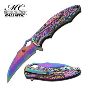 Rainbow Dragon Claw Titanium Blade Tactical Spring Assist Pocket Knife