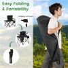 Oversized Foldable Camping Chair with Side Table & Cup Holder, 330 LBS Capacity for Outdoor Use-Black