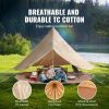 Canvas Bell Tent, 4 Seasons 6 m/19.68 ft Yurt Tent, Canvas Tent for Camping with Stove Jack, Breathable Tent Holds up to 10 People