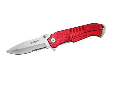 Bullet Spring Assisted Opening Knife - Red