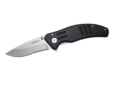 Bullet Spring Assisted Opening Knife  Black Handle