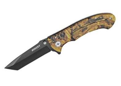 Bullet Tanto Blade Spring Assisted Opening Knife - Tree Camo