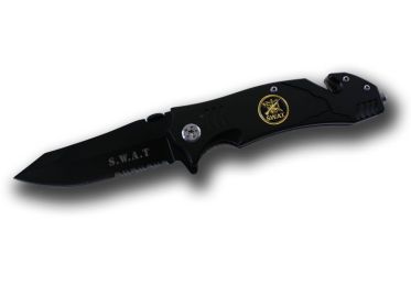 4.5 Inch Tactical Rescue Knife - Half Serrated Blade