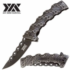 Dzs Premier Edge Chain Link Spring Assisted Open Pocket Knife