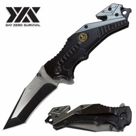 Day Zero Survival Masonic Tactical Rescue Spring Assisted Pocket Knife