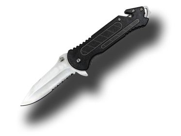 Extreme Rescue Folder Spring Assisted Knife - Black