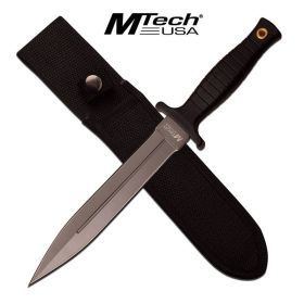 Mtech Usa 11.25 Inch Fixed Blade Dagger Grey Titanium