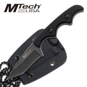 Mtech Usa Fixed Blade Neck Knife Tanto Blade With G-10 Handle