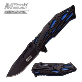 4.7 Inch Mtech Ballistic Blue Liner Spring Assisted Knife