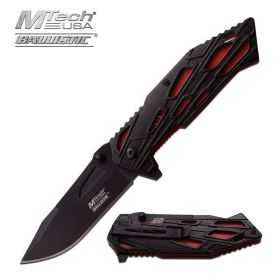 4.7 Inch Mtech Ballistic Red Liner Spring Assisted Knife