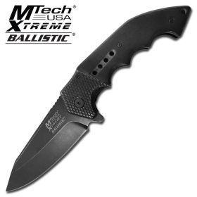 Mtech Heavy Tactical Spring Assist Knife With Black Pakkawood Handle