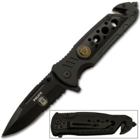 Police Tactical Rescue Spring Assisted Law Enforcement Knife