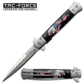 Italian Stiletto Style Spring Assisted Opening - Eagle Usa Flag
