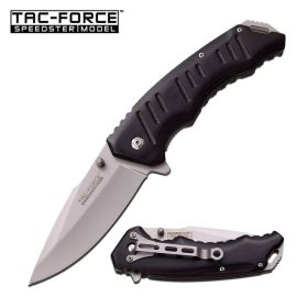 4.75 Inch Closed Black Wood Handle Spring Assisted Opening Knife