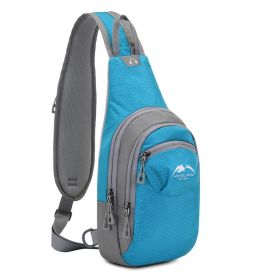 Single Shoulder Backpack (Color: Sky Blue)