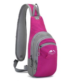 Single Shoulder Backpack (Color: Rose Red)