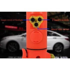 Safety Hammer With Flashlight (Option: Red)