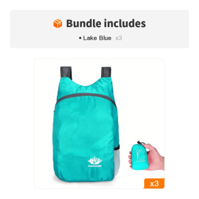 Small Backpack (Color: Lake Blue*3)
