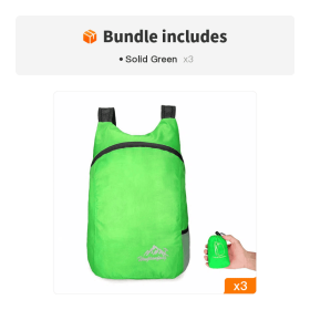 Small Backpack (Color: Solid Green*3)