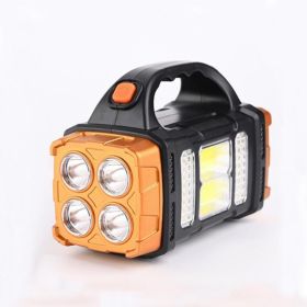 1pc Multifunctional Solar LED+COB Light With Handle (Items: Multifunctional Solar Light Orange)