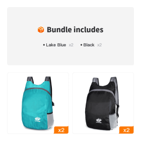 Hiking Backpack (Color: Lake Blue*2+Black*2)